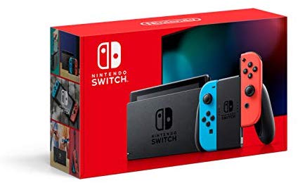 Amazon.com: Nintendo Switch with Neon Blue and Neon Red JoyâCon - HAC-001(-01): Electronics