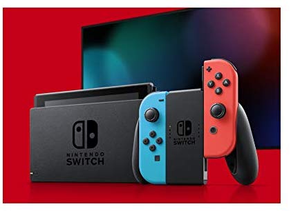 Amazon.com: Nintendo Switch with Neon Blue and Neon Red JoyâCon - HAC-001(-01): Electronics